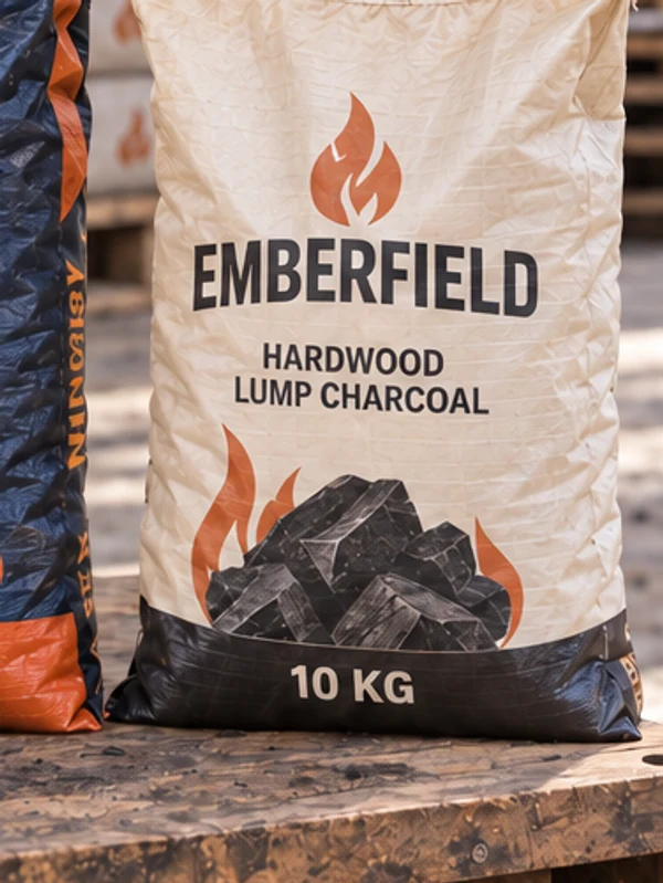 Illustrative Emberfield 10 kg charcoal bag